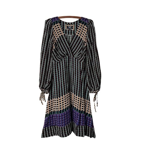 Maeve by Anthropologie Multicolor Geometric Long Sleeve Tunic Dress Size 2 - Picture 2 of 8